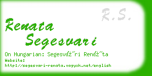 renata segesvari business card